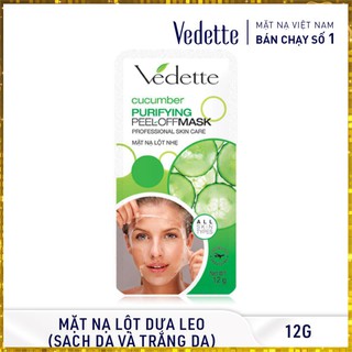 🥭 mặt nạ lột nhẹ dưa leo 12g/12ml vedette
