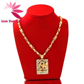 Dây chuyền nam mạ vàng Rồng Gentleman cao cấp tặng vòng nam giá 60k - MK210 + MK211