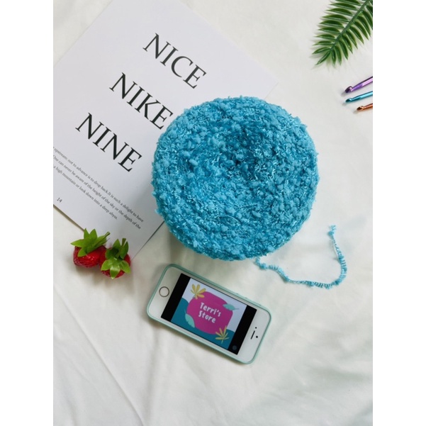 Yarn - Len sợi bông xù - Mi Pompom - Mi Xù đốm - Sợi Thu Đông