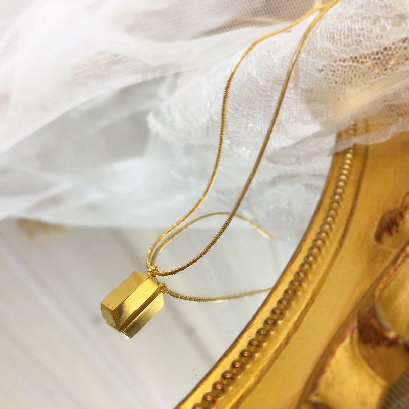 Dây chuyền vàng 18k KHÔNG GỈ vòng cổ titan nữ phong cách đơn giản trang sức titan cao cấp mẫu mới 2021