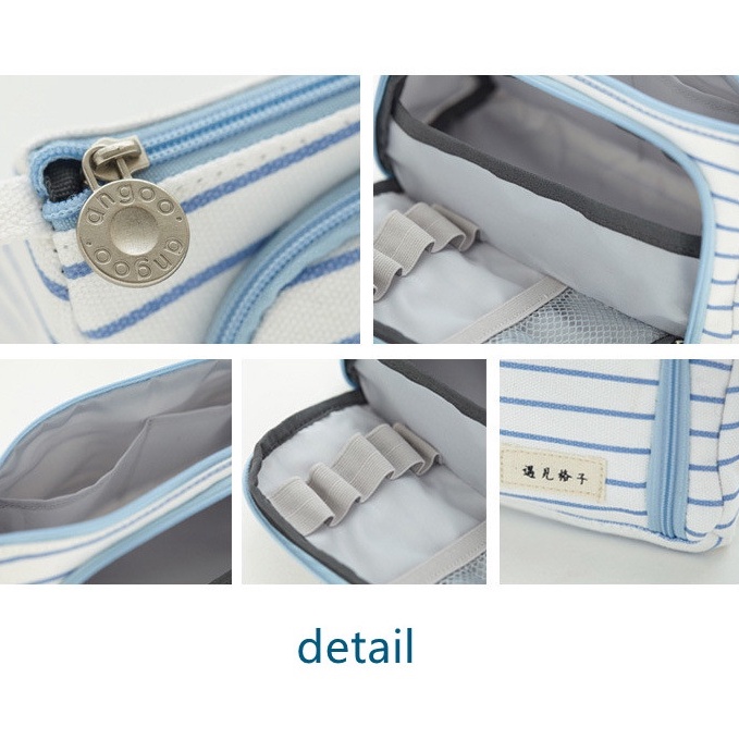 Túi đựng bút bằng vải canvas sức chứa lớn đa năng sáng tạo