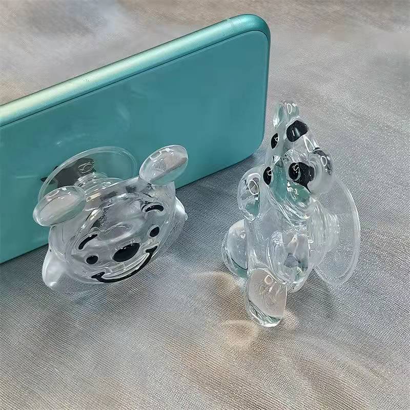 Giá đỡ điện thoại thiết kế hình gấu winnie trong suốt dễ thương