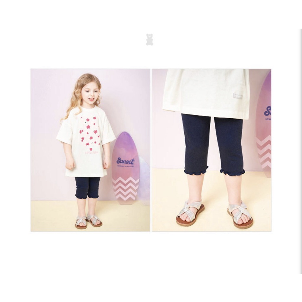 Bộ thun lửng họa tiết gấu Bigbaby chất thun siêu mềm mát hàng xuất Hàn cho bé 15-45kg