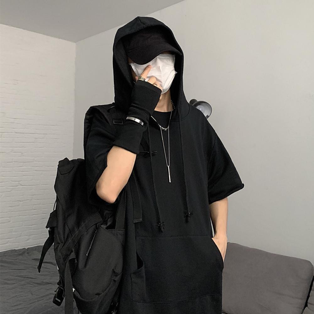 Áo Hoodie Ngắn Tay Dáng Rộng Thời Trang Dành Cho Nam Sinh