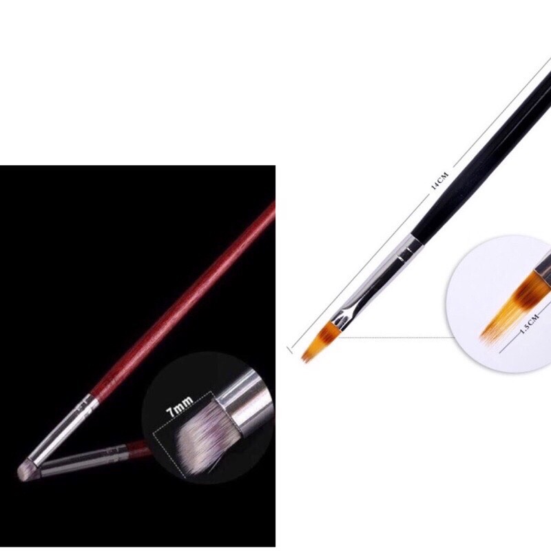 Cọ dặm omber gỗ tròn dẹt
