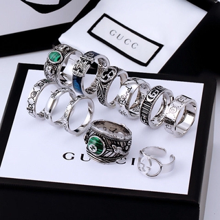 ! Vòng Hoa gucci! Nhẫn anello cincin perak Bằng Bạc Phong Cách Đơn Giản