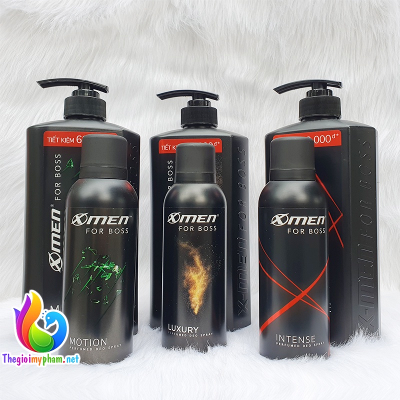 Combo Dầu Gội XMen For Boss 650g + Xịt XMen For Boss 150ml