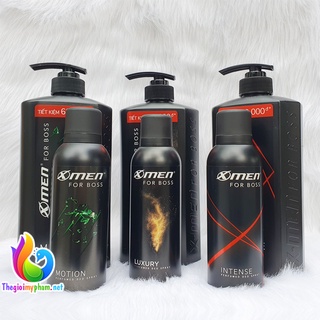 Combo dầu gội xmen for boss 650g + xịt xmen for boss 150ml
