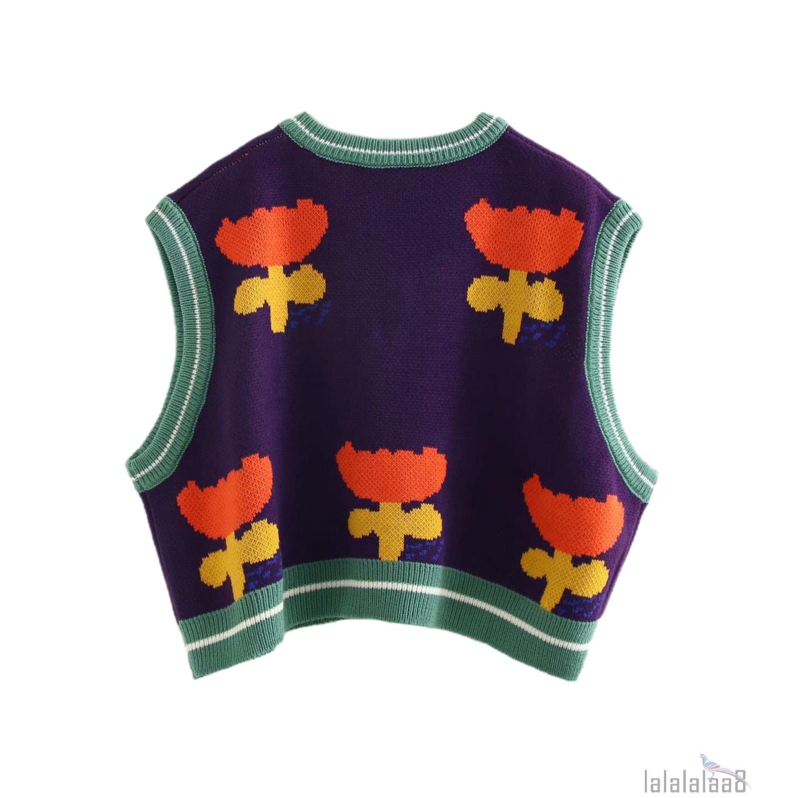 Áo Lửng Không Tay Cổ Chữ V Họa Tiết Hoa Quyến Rũ Cho Nữ Laa8 | BigBuy360 - bigbuy360.vn