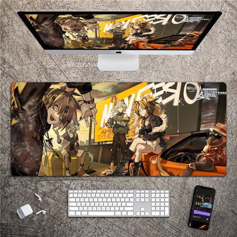 Tấm Lót Chuột Mềm Dày Hai Chiều Cỡ Lớn Hình Cá Mập Dành Cho Nam Nữ Arknights Tomorrow 'S Ark