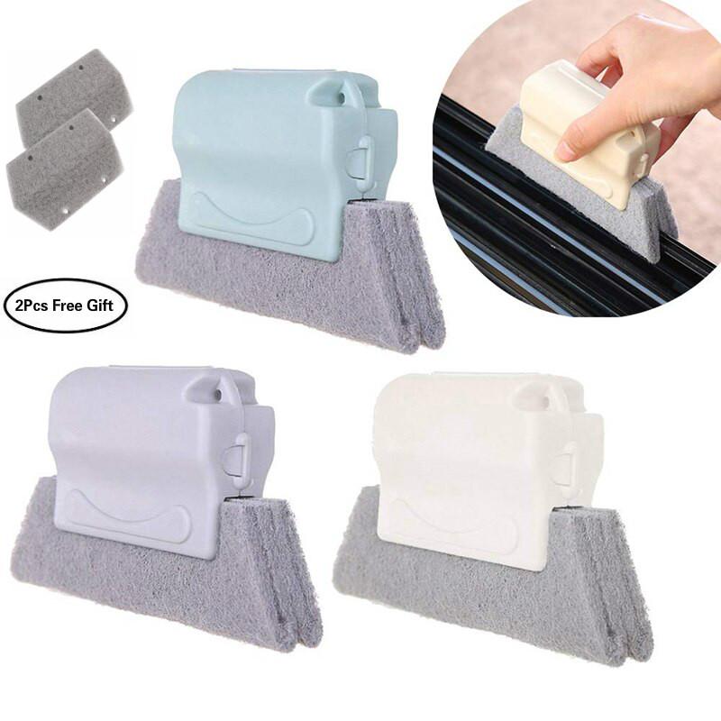 Bàn chải kèm 2 miếng lau cửa sổ thay thế