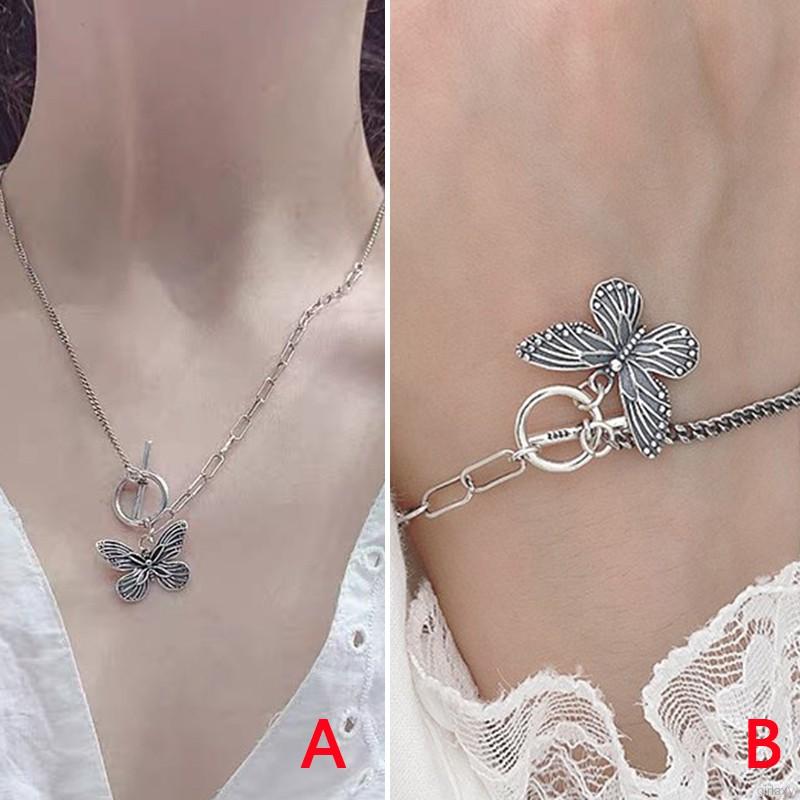 Vòng Tay / Dây Chuyền Hình Bướm Phong Cách Retro