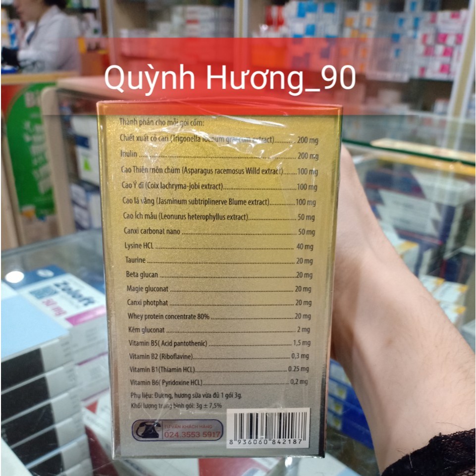 Cốm lợi sữa TASUAMUM GOLD hộp 30 túi hỗ trợ tăng tiết sữa