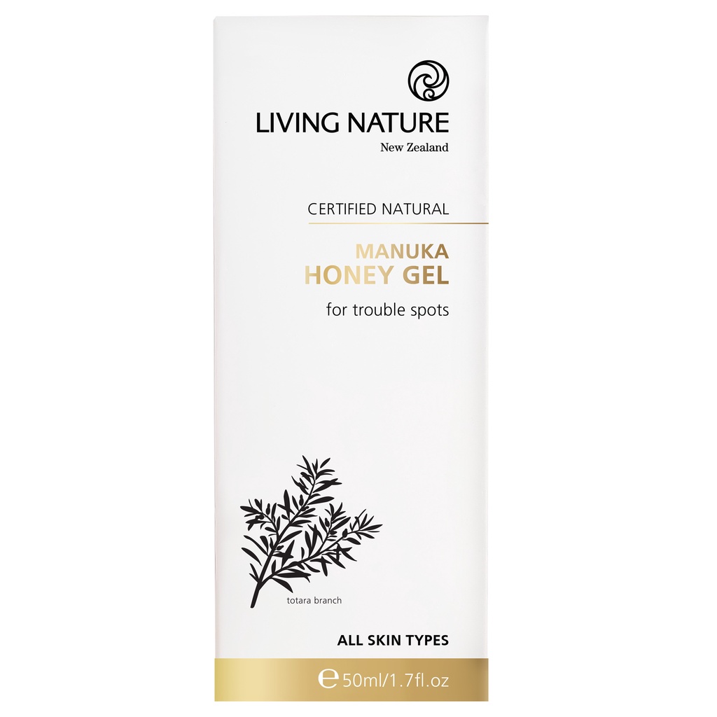 Gel giảm viêm, giảm mụn Living Nature Manuka Honey Gel 50ml