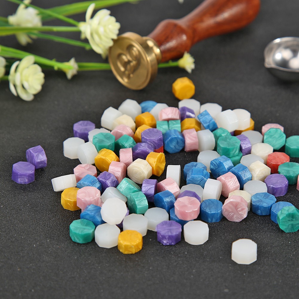 Set 100 Thẻ Dán Hình Bát Giác Dùng Để Trang Trí Đồ Thủ Công