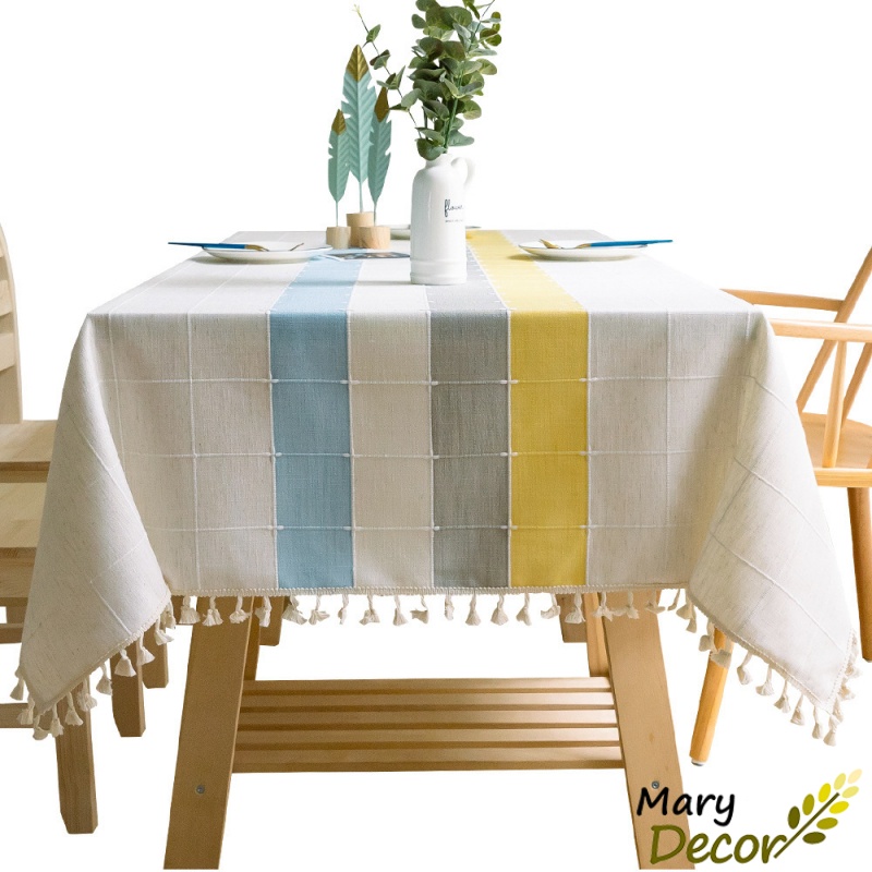 Khăn trải bàn cao cấp Mary Decor chất liệu cotton thêu - KBCC05