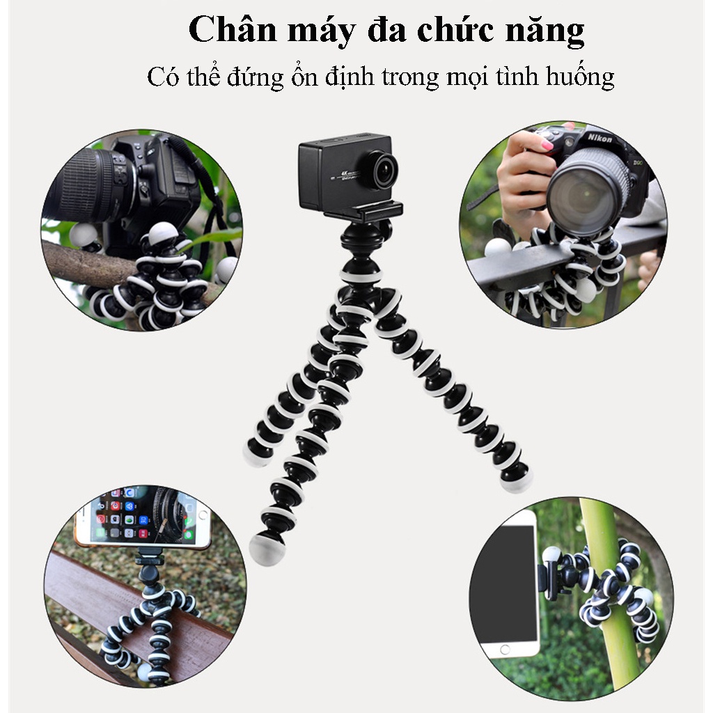 Tripod chân xoắn bạch tuộc cho điện thoại máy ảnh