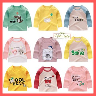 Áo thun cotton dài tay in hình ngộ nghĩnh - HT59