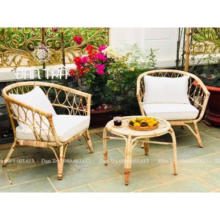 Ghế Mây Cổ Điển Tay Bè, Ghế Mây Thư Giãn, Ghế Mây Cao Cấp Đan Trà