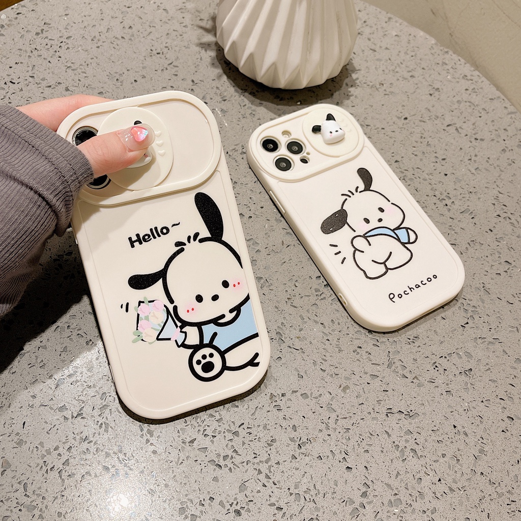 Ốp Điện Thoại Dẻo Họa Tiết Hoạt Hình Chú Chó &amp; Hoa Đeo Tay Chống Rơi Cho iPhone 11 / 12 / 12PRO MAX / 13PRO MAX / 7 / 8Plus