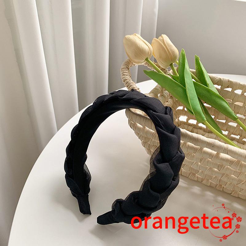 Băng đô cài tóc bản rộng màu sắc xinh xắn cho nữ