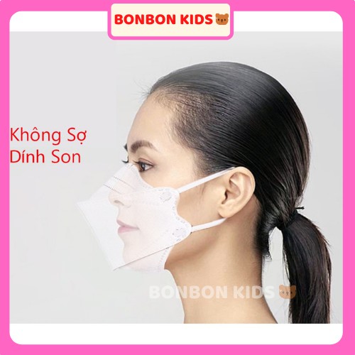 Khẩu Trang KF94 3D 4 Lớp Giảm Bụi Mịn Phong Cách Hàn Quốc Màu Đen, Trắng, Xám, Hồng, Xanh Blue