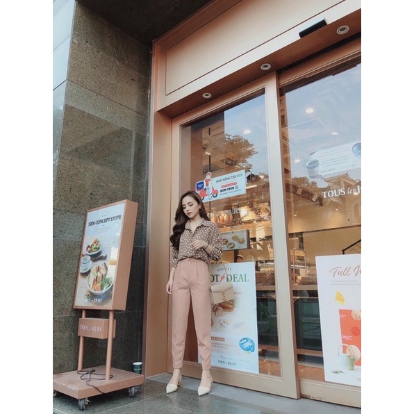 Quần Baggy Tây Bigsize Nút Bọc Bigsize Quỳnh Anh 55kg Đến 100kg (M/L/XL/XXL)