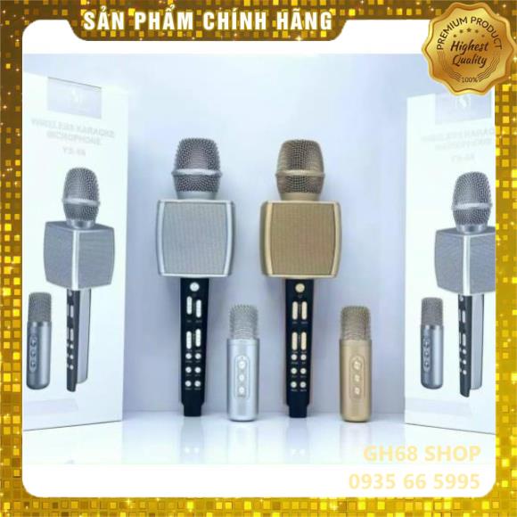 Micro Karaoke Bluetooth YS98 cao cấp tích hợp loa Bass không dây - Kèm 1 Mic hát song ca