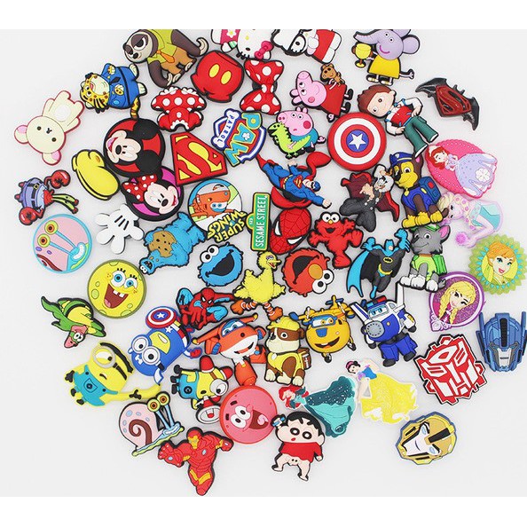 [Combo 2] Sticker Jibizz siêu anh hùng Marvel gắn dép cực ngầu có nút gắn chắc trắn chống bong cực bền (Giao ngẫu nhiên)