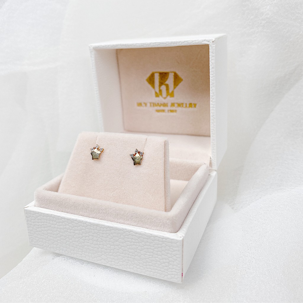 [Mã FARSBR241 giảm 15k đơn 0đ] Bông tai vàng 14k BTFE2395 Huy Thanh Jewelry