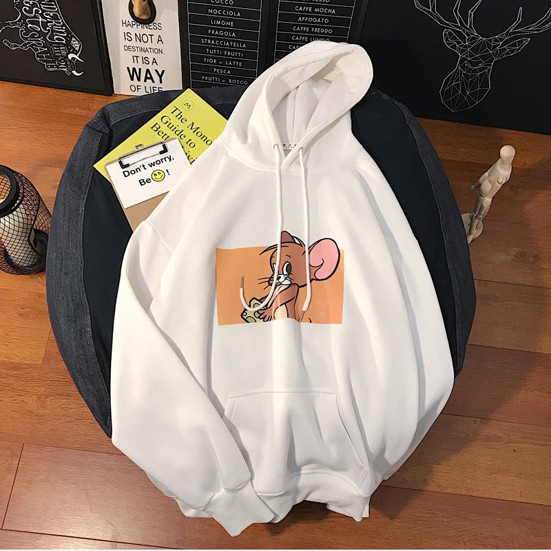 Áo Hoodie Nữ unisex Haley Tom & Jerry phong cách Hàn Quốc cá tính, Chất nỉ bông đẹp HD50 | BigBuy360 - bigbuy360.vn