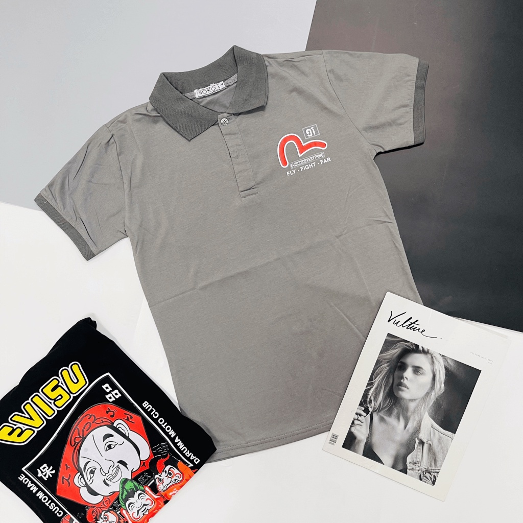(FREE SHIP) FREE SHIP ÁO THUN POLO CỔ BẺ EVISUS GỒM NHIỀU MÀU PHỐI ĐỒ CỰC ĐỈNH BN CÓ HÌNH THẬT VALENTINNA