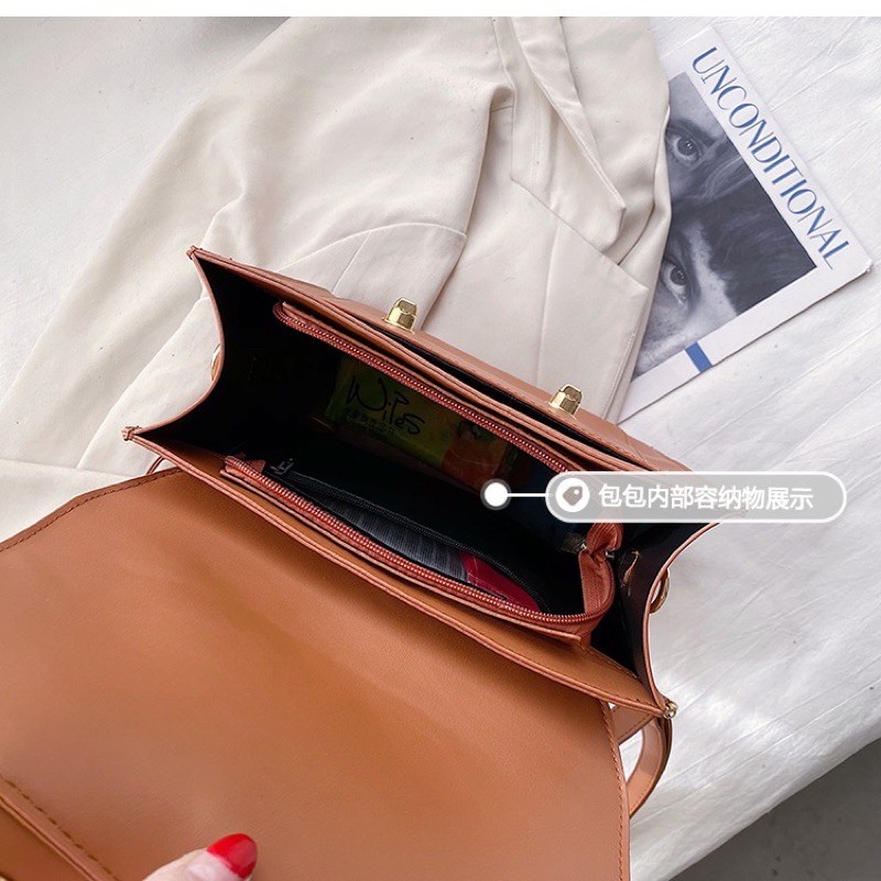 BALO DA BALO THỜI TRANG NỮ DÁNG VUÔNG STYLE VINTAGE ULZZANG ĐA DẠNG PHONG CÁCH BLN49H043
