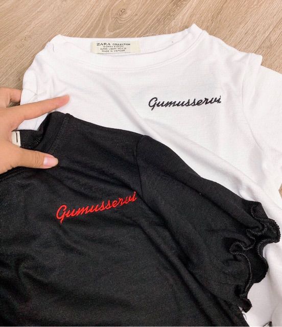 ÁO CROPTOP CUỐN BIÊN THÊU CHỮ TUYẾT'S HOUSE B6-4-3 | BigBuy360 - bigbuy360.vn