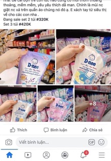 Nước giặt Dnee Thái Lan túi 600ml hxt
