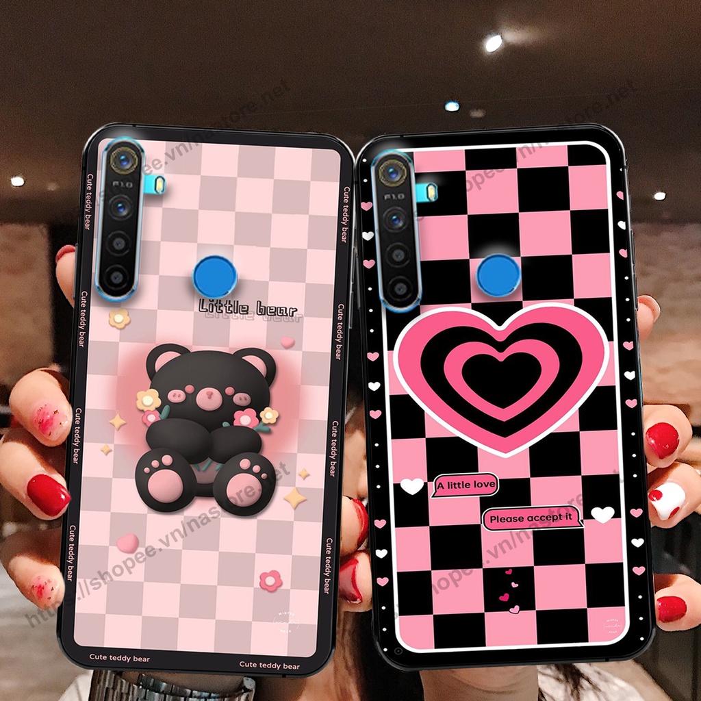 Ốp lưng Realme 5 / REALME 5I / Realme Q / REALME 5 Pro / REALME C3 gấu, đồng hồ dễ thương cute giá rẻ