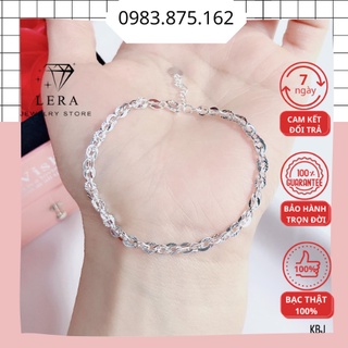 Lắc tay nữ bạc ta, lắc tay xoắn dày dặn bạc S99 thiết kế Lera