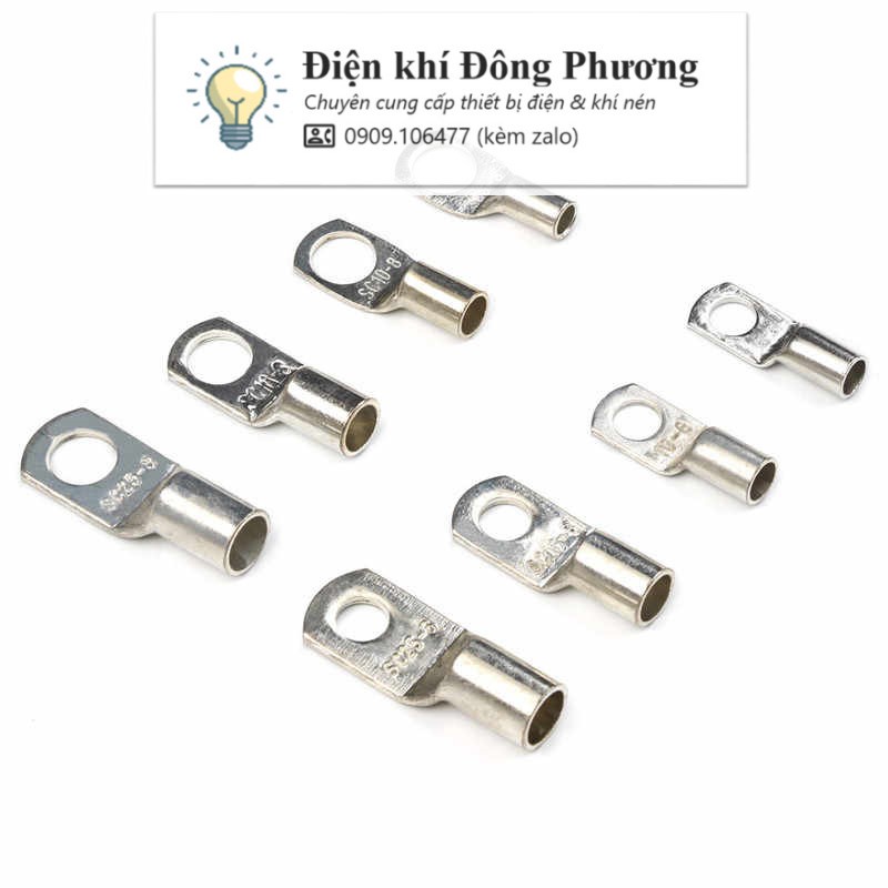 [Combo 20 cái cos SC loại tốt] Đầu cos trần, bịt đầu SC bằng đồng mạ si chống oxi hóa SC4-4 ~ SC70-12