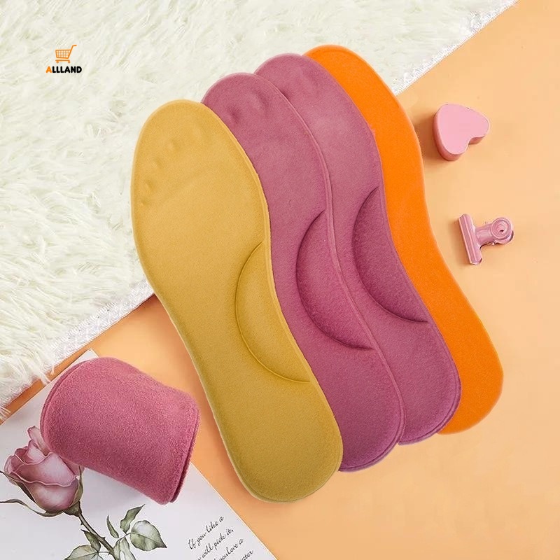 Miếng lót giày mát xa giữ ấm mùa đông mềm mại dày dặn thoáng khí tạo nhiệt 4D có thể tái sử dụng