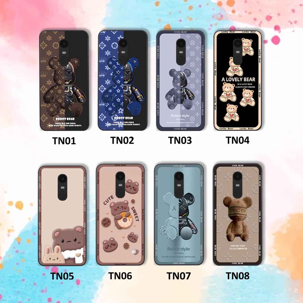 Ốp Xiaomi Redmi Note 4/ Note 4x / Redmi 5 Plus bear brick, gấu đáng yêu, dễ thương