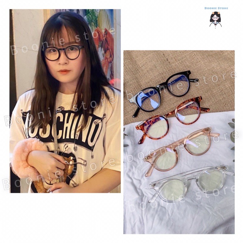Kính Milan thời trang nam nữ form tròn 2 chấm