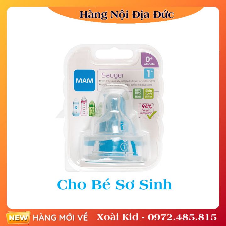 [Hàng nội địa Đức] Núm ty thay bình sữa MAM của Đức