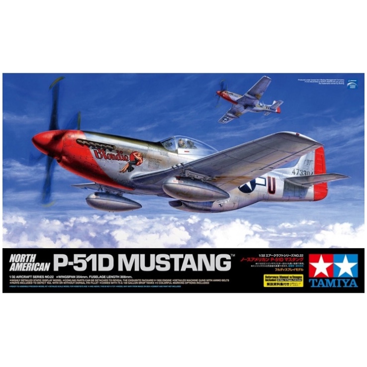 MÔ HÌNH MÁY BAY QUÂN SỰ 1/32 SCALE NORTH AMERICAN P-51D MUSTANG[TAMIYA] 60322 MÔ HÌNH MÁY BAY QUÂN SỰ 1/3 60322 Tamiya