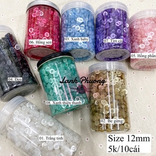Nút Áo Nhựa Tròn 12mm (set 20 cái )