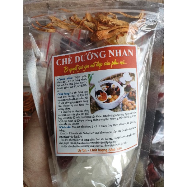 Set Chè Dưỡng Nhan Tuyết Yến 12 vị 300g nấu được 8-10 chai 330ml, giải nhiệt, thanh mát