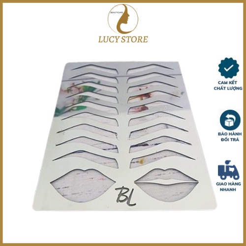 Khuôn vẽ chân mày môi tập phun xăm, khung vẽ mày môi inox cao cấp giá rẻ - lucy store thiết bị vật tư spa