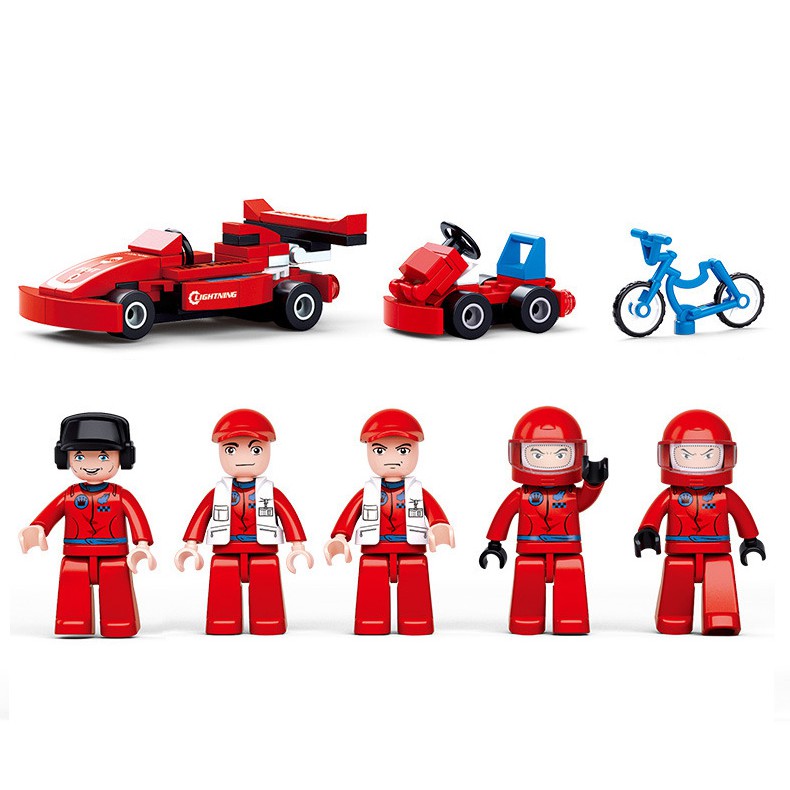 RED BULL Bộ Lắp Ghép Lego Xe Đua Công Thức 557 Mảnh Sluban B0375 Công Thức F1