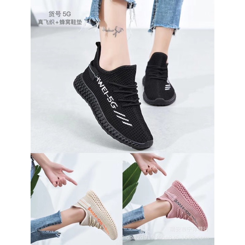 Giày sneaker nữ cổ chun cao cấp,Vải dệt thoáng khí,Đế cao su