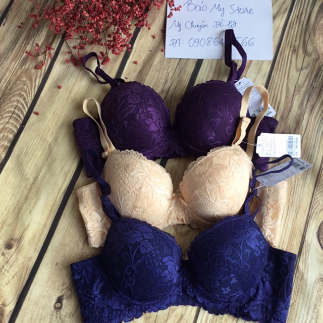 Áo ngực BoYa ren mút dày siêu đẩy,siêu nâng tạo khe 3 móc cài Size