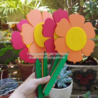 Combo 4 hoa học tập mút xốp 5 ly mầm non tiểu học